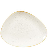 Stonecast Barley White Triangle Plate 26.5 x 20.5cm