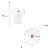 Thermal PDQ Card Machine Rolls 57x57mm  (Pack of 20)