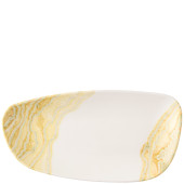 Churchill Tide Gold Chefs Geo Plate 18.5 x 35cm/7.25 x 13.75"