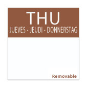 Square Day Dot 25mm Thursday (Roll of 1000)