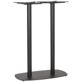 Vega Twin Rectangular Black Poseur Height Table Base	