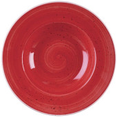 Churchill Stonecast Berry Red Wide Rim Bowl 28cm/11" (Pack of 12)"
