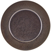 Terra Porcelain Black Fluted Winged Plate 29cm/11.5" (Pack of 6)