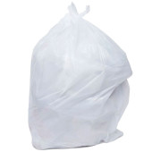 Swing Bin Liners / Bin Bags Medium Duty 50 Litre White (Box of 500)