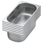 GN 1/3 Stainless Steel Gastronorm 100mm Pack of 6