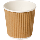 Recyclable Paper Cup Ripple Walled Kraft 118ml/4oz (Pack of 500)