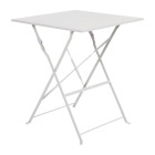 Bolero Square Pavement Style Steel Table Grey 600mm