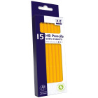 HB Pencils with Erasers (Pack of 15)