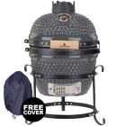 Kamado Joe Style Ceramic Charcoal Egg BBQ Grill Table Top 13 Inch / 33cm