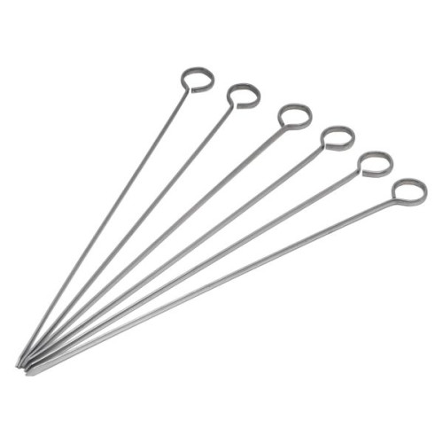 Stainless Steel Skewers 12 Inch (Pack of 6)