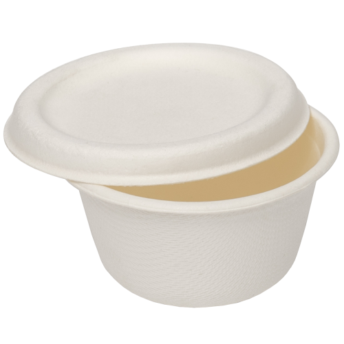 Bagasse Portion Pots with Lids 59ml/2oz (Pack of 500)
