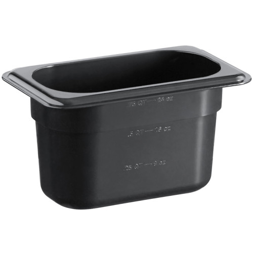 GN 1/9 Black Polycarbonate Gastronorm 100mm