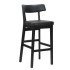 Nico Highchair Black Faux Leather with Black Frame