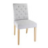 
Bolero Chiswick Button Dining Chairs French Grey (Pack of 2)

