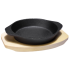 Cast Iron Sizzle Dish & Trivet Set Round 14cm