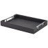 GenWare Solid Black Tray with Metal Handles 35 x 25cm