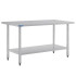 Stainless Steel Centre Table Food Prep Work Bench 1500 x 600mm