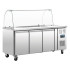 Polar U-Series 2x GN Saladette Counter 3 Door + Sneeze Guard