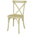 Bolero Manhattan Cross Back Resin Chairs Natural (Pack of 4)