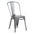 Bolero Bistro Steel Side Chair Gun Metal Grey (Pack of 4)