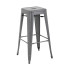 Bolero Bistro Steel High Stool Gun Metal Grey (Pack of 4)