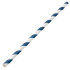 Paper Drinking Straws Dark Blue Stripe 8 Inch 20cm (Pack of 250)