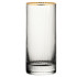 Hayworth Highball Glasses Gold Rim Tumblers 350ml/12.25oz (Pack of 6)
