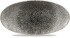 Studio Prints Raku Quartz Black Oval Chefs Plate 11.8x5.75"
