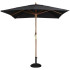 Bolero Square Double Pulley Parasol Black 2.5m