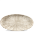 Churchill Studio Prints Stone Agate Grey Oval Plate 13.75x6.75"