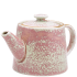 Terra Porcelain Rose Teapot 500ml/17.6oz (Pack of 6)
