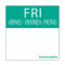Square Day Food Rotation Labels 25mm Friday (Roll of 1000)