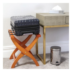 Bolero Wooden Luggage Stand Honey