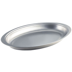 Oval Vegetable Dish Stainless Steel 25 x 18cm/10 x 7"