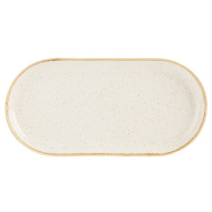 Seasons Oatmeal Narrow Oval Plate 32 x 20cm x6