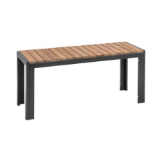 Bolero Steel & Acacia Bench 1000mm (Pack of 2)