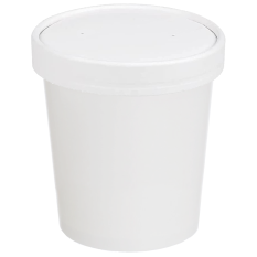 White Soup Pot + Lids 453ml/16oz (Pack of 250)
