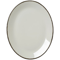 Steelite Charcoal Dapple Oval Coupe Plate 34cm/13.5" (Pack of 12)