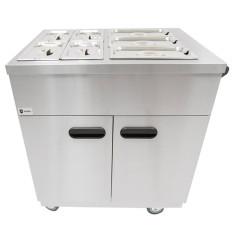 Parry 1887 Mobile Servery Unit with Bain Marie Top 865mm
