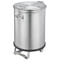 Pedal Waste Bin with 2 Castors 100 Litre