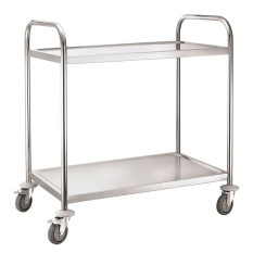 Stainless Steel Serving Trolley 2 Tier 