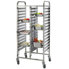 Gastronorm / Bakery Tray Multi-Function Racking Trolley 30 Shelves