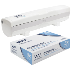 Wrapmaster Compact Dispenser + 3x 90 Meter Wrapmaster Foil Refills (30cm)