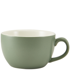 Genware Porcelain Sage Bowl Shaped Cup 250ml/8.75oz (Pack of 6)