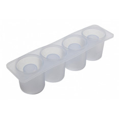 Beaumont 3352 4 Cavity Silicone Shot Glass Mould - Clear 