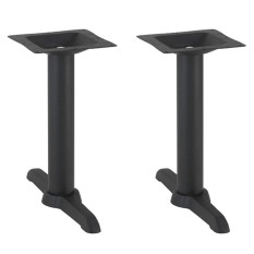 Atlas Twin Rectangular Black Coffee Height Table Base
