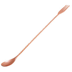 Mezclar Copper Cocktail Spoon With Fork