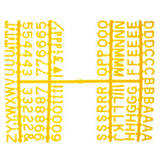 Yellow Letter Set 1/2 Inch (660 characters) 
