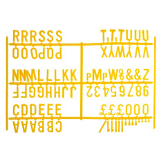 Yellow Letter Set 3/4 Inch (540 characters) 