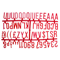 Red Letter Set 1 1/4 Inch (390 characters) 
